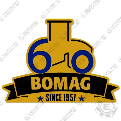 Fits Bomag 60 Year Roller Logo 1