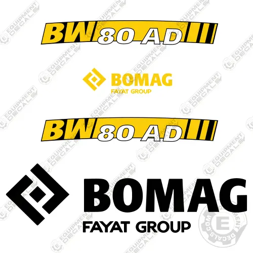 Fits Bomag Bw 80 Ad Roller Decal Kit 1