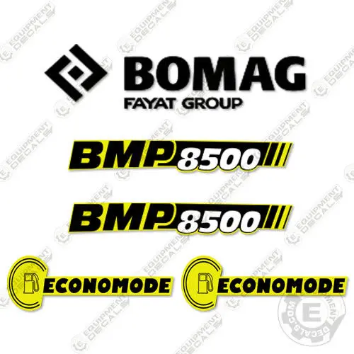 Fits Bomag Bmp 8500 Walk Behind Roller Decal Kit 2010 1