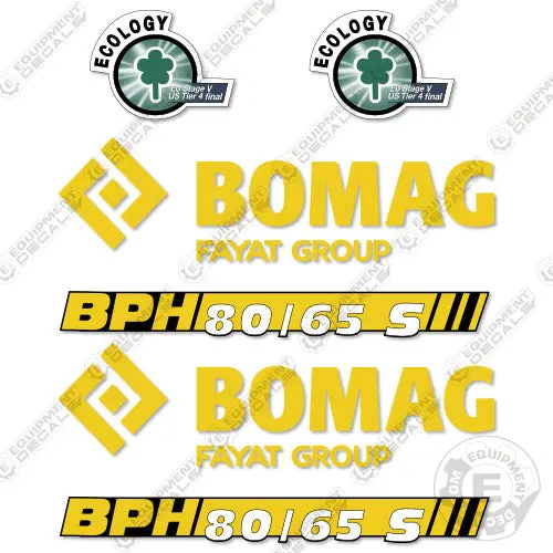 Fits Bomag Bph 80/65 S Decal Kit Vibratory Plate 1