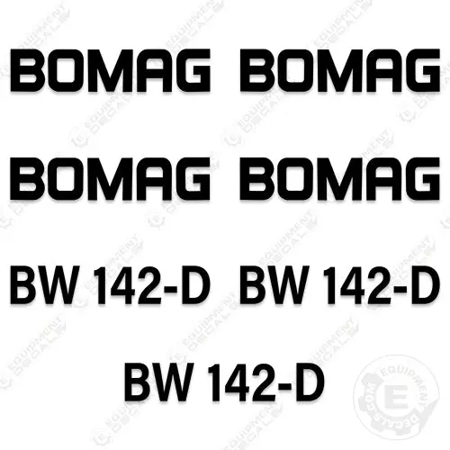 Fits Bomag Bw 142-D Decal Kit Roller 1