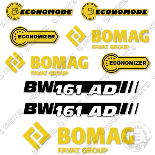 Fits Bomag Bw161ad-5 Decal Kit Roller 1