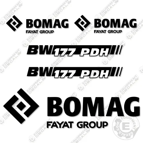Fits Bomag Bw177pdh Decal Kit Vibratory Roller 1