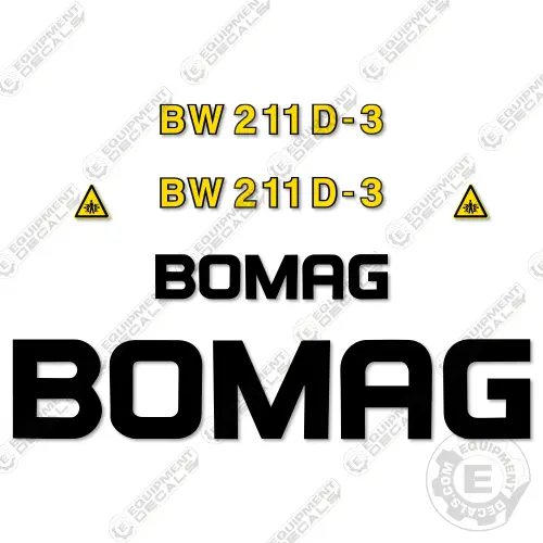 Fits Bomag Bw 211 D-3 Decal Kit Compactor 1