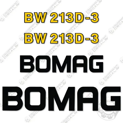 Fits Bomag Bw213d-3 Decal Kit Roller 1