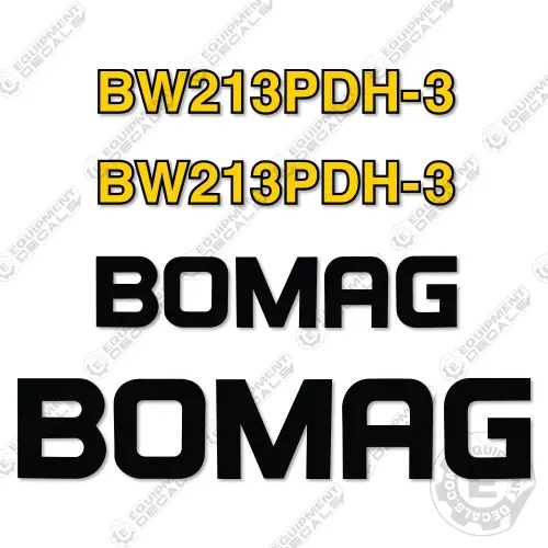Fits Bomag Bw213pdh-3 Roller Decal Kit 1