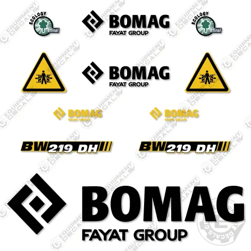 Fits Bomag Bw219dh Decal Kit Roller 1