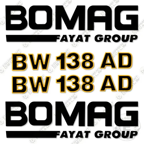 Fits Bomag Bw138ad Decal Kit Roller 1