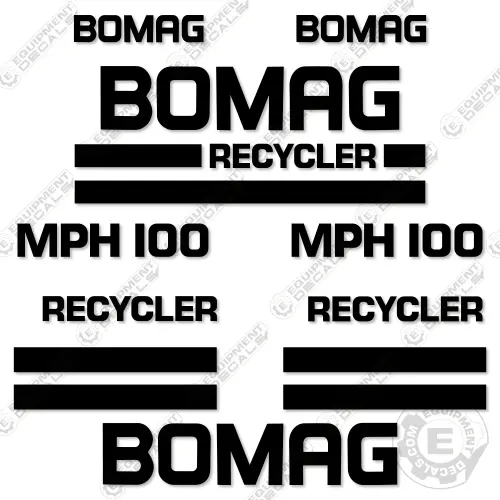 Fits Bomag Mph100 Decal Kit Soil Stabilizer 1