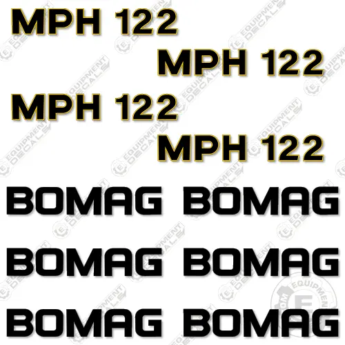 Fits Bomag Mph122 Decal Kit Asphalt Paver 1