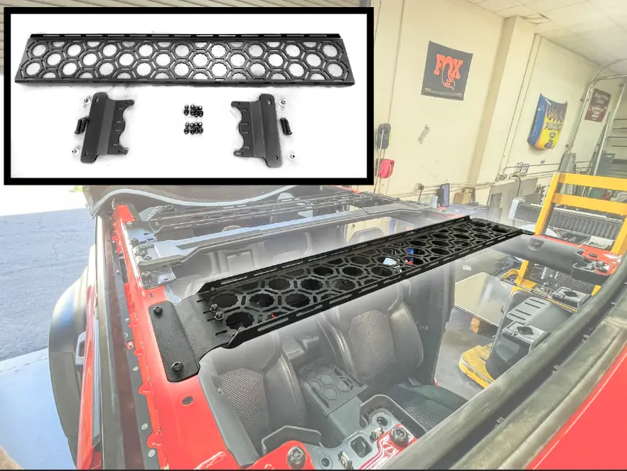 Foutz Motorsports 2022+ Ford Bronco Raptor Inside Roof Panel Mount (Across Front Section) By Adapt-A-Panel 1