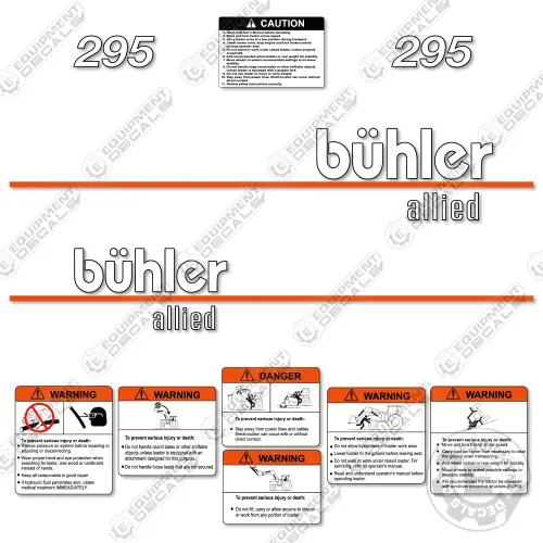 Fits Buhler Allied 295 Decal Kit Front End Loader 1