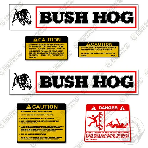 Fits Bush Hog Phd2101 Decal Kit Post Hole Digger 1