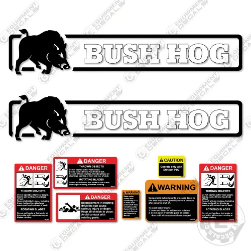 Fits Bush Hog 306 Rotary Cutter Decal Kit 1