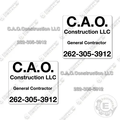 C.A.O. Construction Llc Custom Order 1