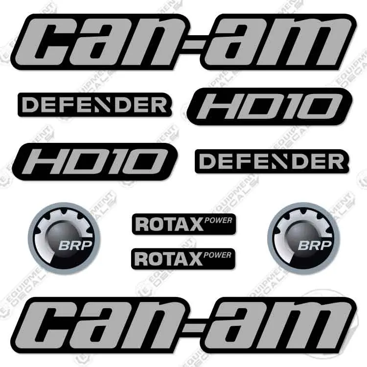 Can-Am Defender Hd10 Decal Kit Utv - Grey 1