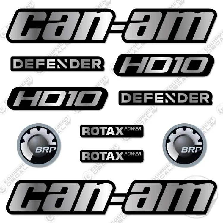 Can-Am Defender Hd10 Decal Kit Utv - Silver 1