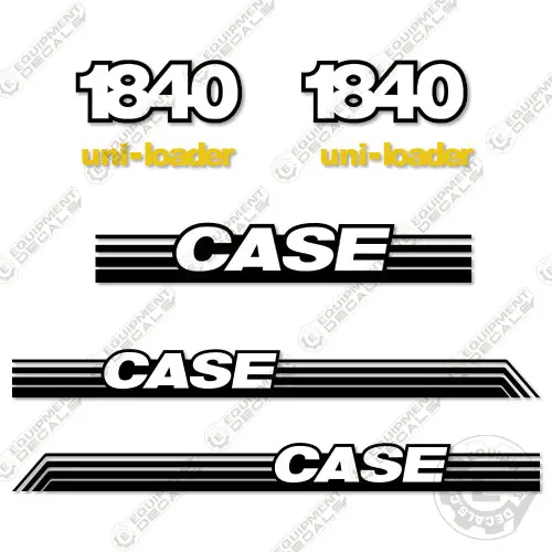 Fits Case 1840 Decal Kit Skid Steer - 3M Reflective! 1