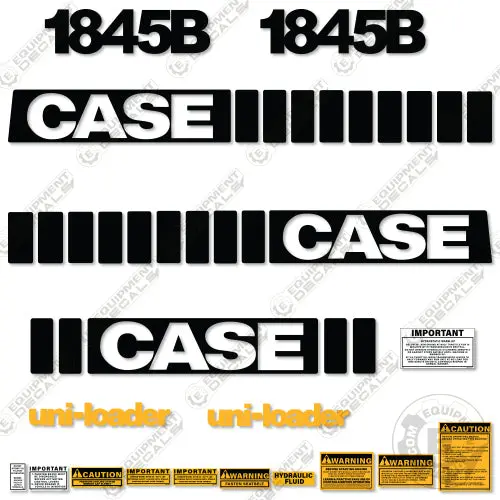 Fits Case 1845B Decal Kit Skid Steer 1