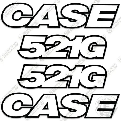 Fits Case 521G Decal Kit Wheel Loader - 3M Reflective! 1