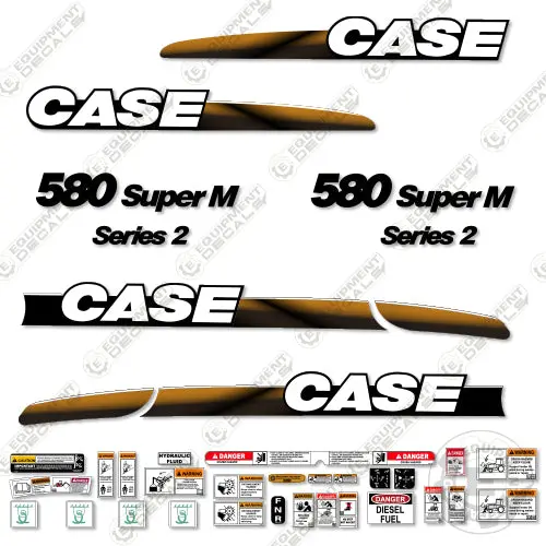 Fits Case 580 Super M Decal Kit Series 2 Backhoe Loader (Non Extendahoe Version) 1