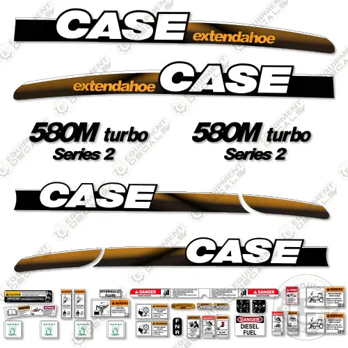 Fits Case 580M Turbo Decal Kit Series 2 Backhoe (Extendahoe) 1