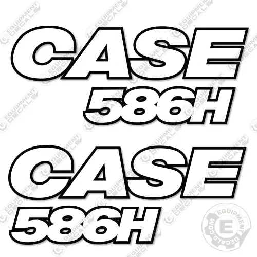 Fits Case 586H Decal Kit Forklift - 3M Reflective! 1