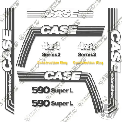 Fits Case 590 Super L Series 2 Decal Kit Extendahoe Backhoe 1