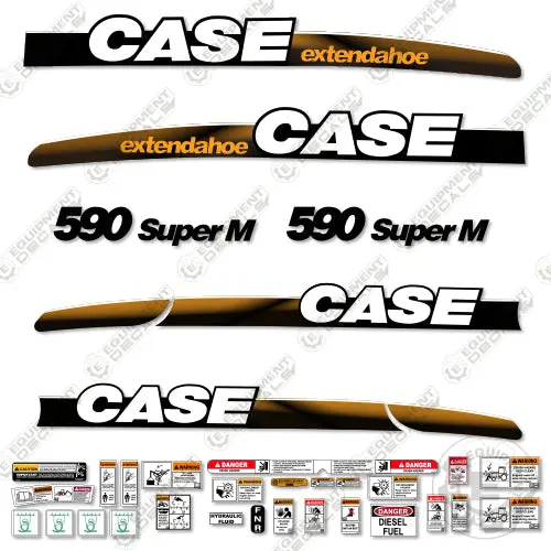 Fits Case 590 Super M Decal Kit Backhoe Loader 1