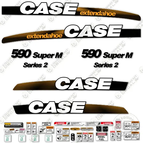 Fits Case 590 Super M Decal Kit Series 2 Backhoe Loader 1