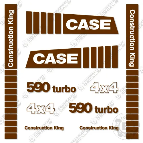 Fits Case 590 Turbo Decal Kit Loader Backhoe 1