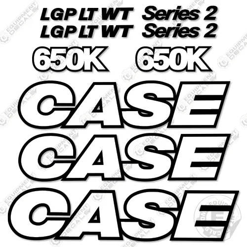 Fits Case 650K Decal Kit Excavator - Custom! 1