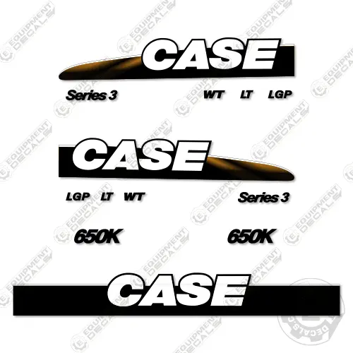 Fits Case 650K Series 3 Decal Kit Dozer 1