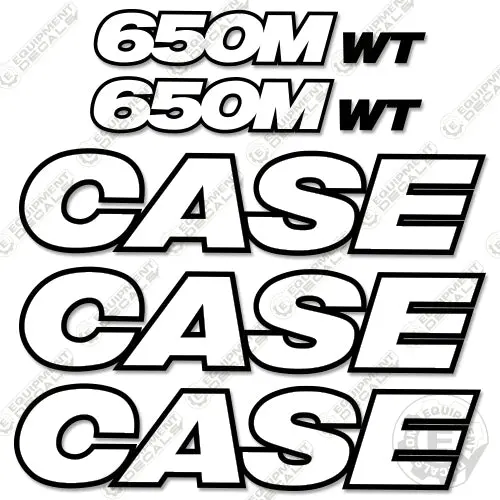 Fits Case 650M Wt Decal Kit Dozer - 3M Reflective Vinyl! 1