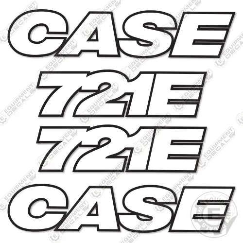 Fits Case 721E Decal Kit Wheel Loader - 3M Reflective! 1