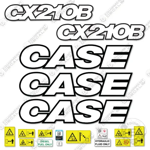 Fits Case Cx210b Decal Kit Excavator - 3M Reflective! 1
