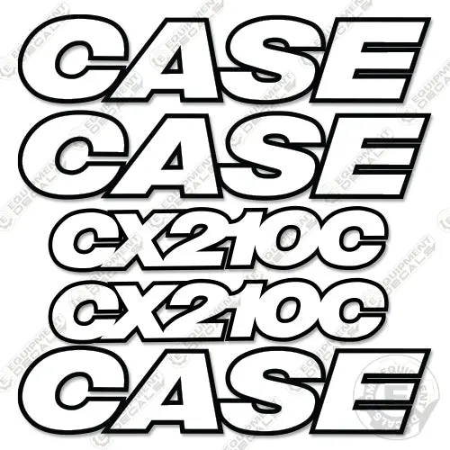 Fits Case Cx210c Decal Kit Excavator - 3M Reflective! 1