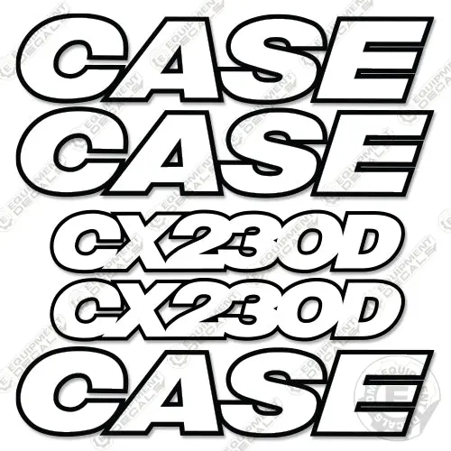 Fits Case Cx230d Decal Kit Excavator - 3M Reflective! 1