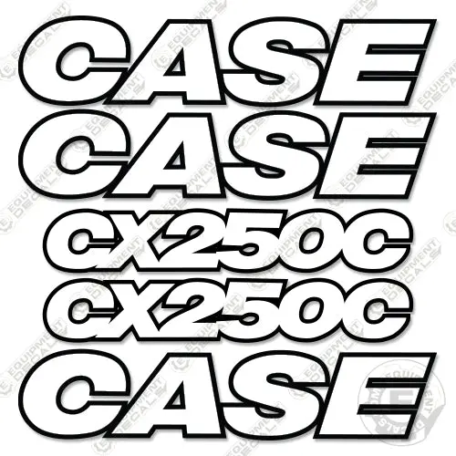 Fits Case Cx250c Decal Kit Excavator - 3M Reflective! 1