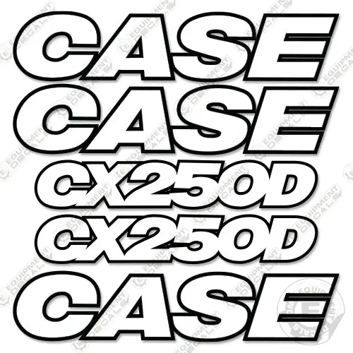 Fits Case Cx250d Decal Kit Excavator - 3M Reflective! 1