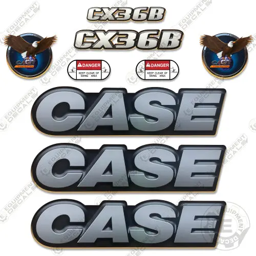 Fits Case Cx36b Decal Kit Mini Excavator 1