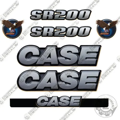 Fits Case Sr-200 Skid Steer Loader Equipment Decals Sr 200 1