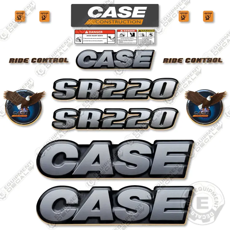 Fits Case Sr-220 Skid Steer Loader Equipment Decals Sr 220 1