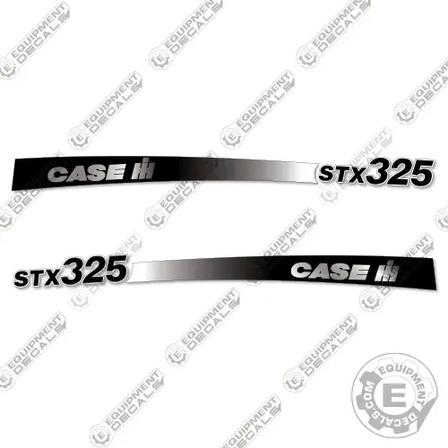 Fits Case Stx325 Tractor Decal Kit - Silver Logo Version 1