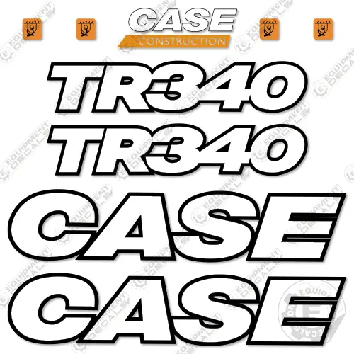 Fits Case Tr340 Decal Kit Skid Steer Loader - 3M Reflective Vinyl! 1