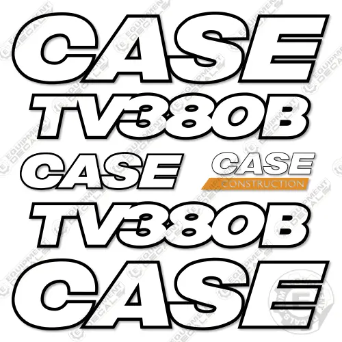Fits Case Tv380b Decal Kit Track Loader - 3M Reflective Vinyl! 1
