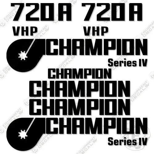 Fits Champion 720A Vhp Decal Kit - Motor Grader 1