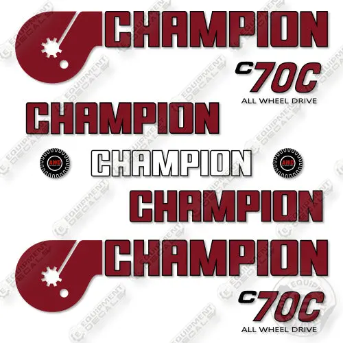 Fits Champion C70c Decal Kit Motor Grader 1