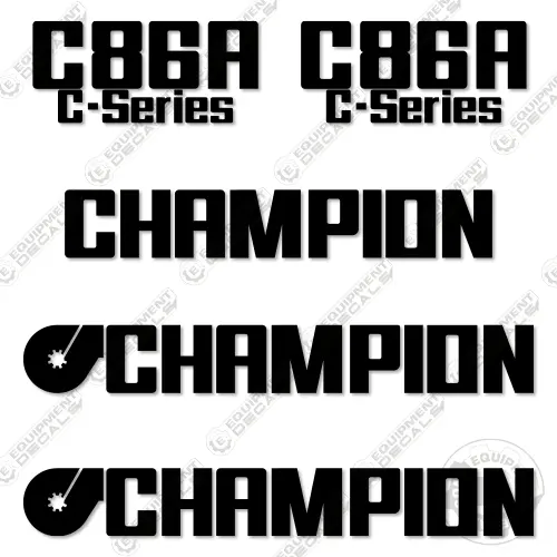 Fits Champion C86a Decal Kit Logo Decals - 3M Vinyl! 1