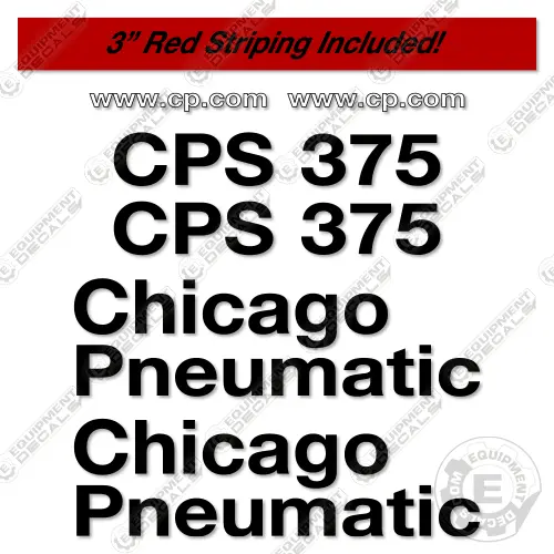Fits Chicago Pnuematic Cps375 Decal Kit Air Compressor 1